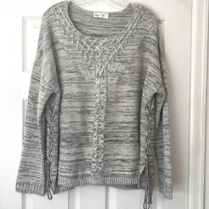 Cloud chaser sweater, XXL grey and white